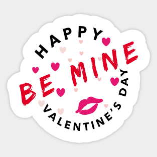 Happy Be Mine Valentine's Day Sticker